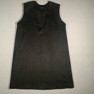 Shan Womens Suede Textured V-neck Sleeveless Mini‎ Length Dress Black Size 10